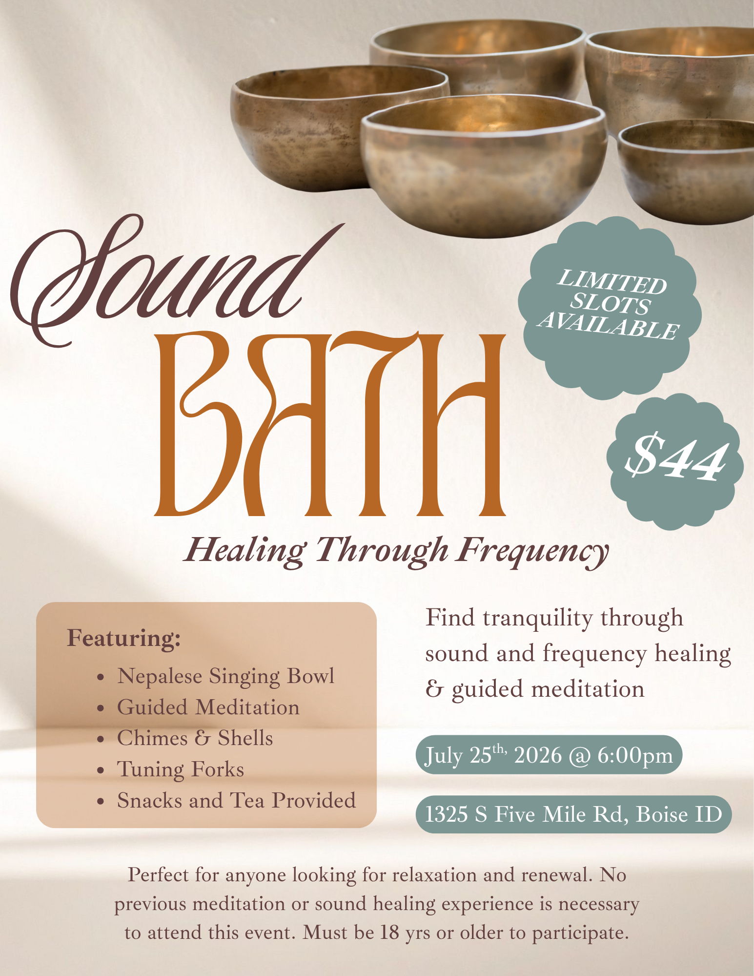Summer Sound Bath Experience (7/25/26)